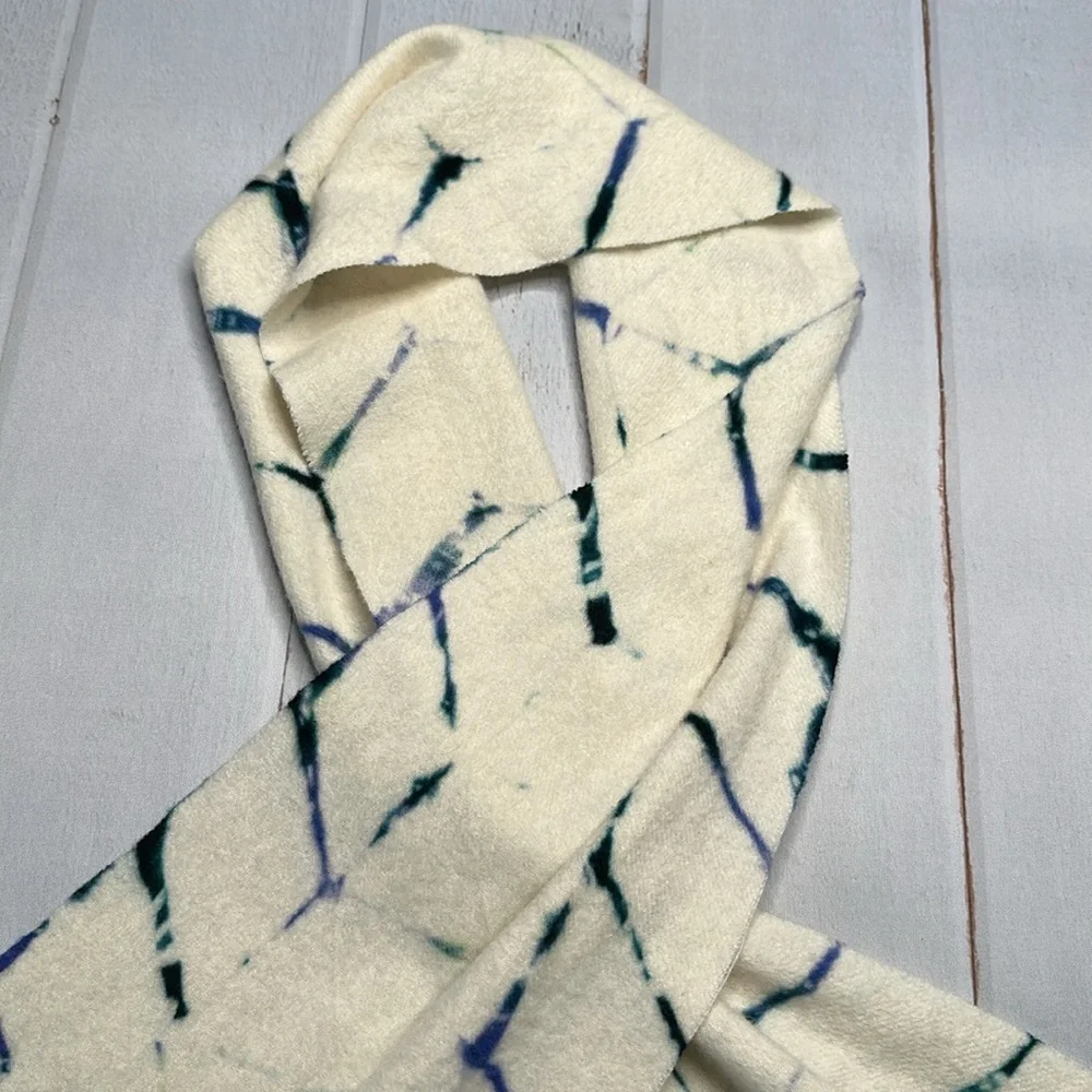 Cashmere scarf hand dyed blue and green - Picture 11 of 13